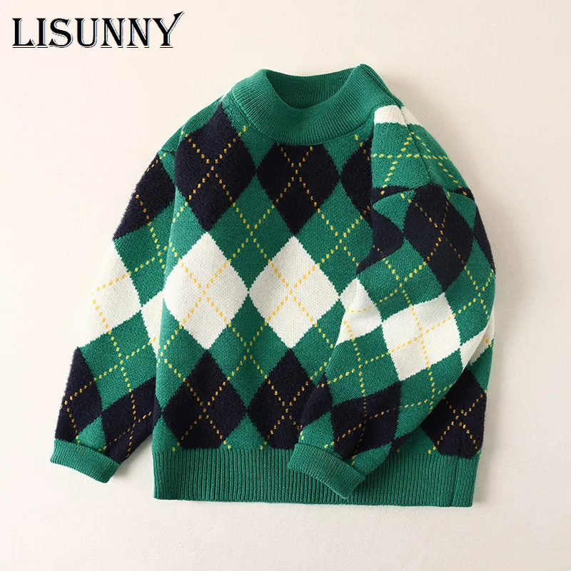 Baby Clothing Jumper - 2025 Autumn Winter Kids Plaid Sweater