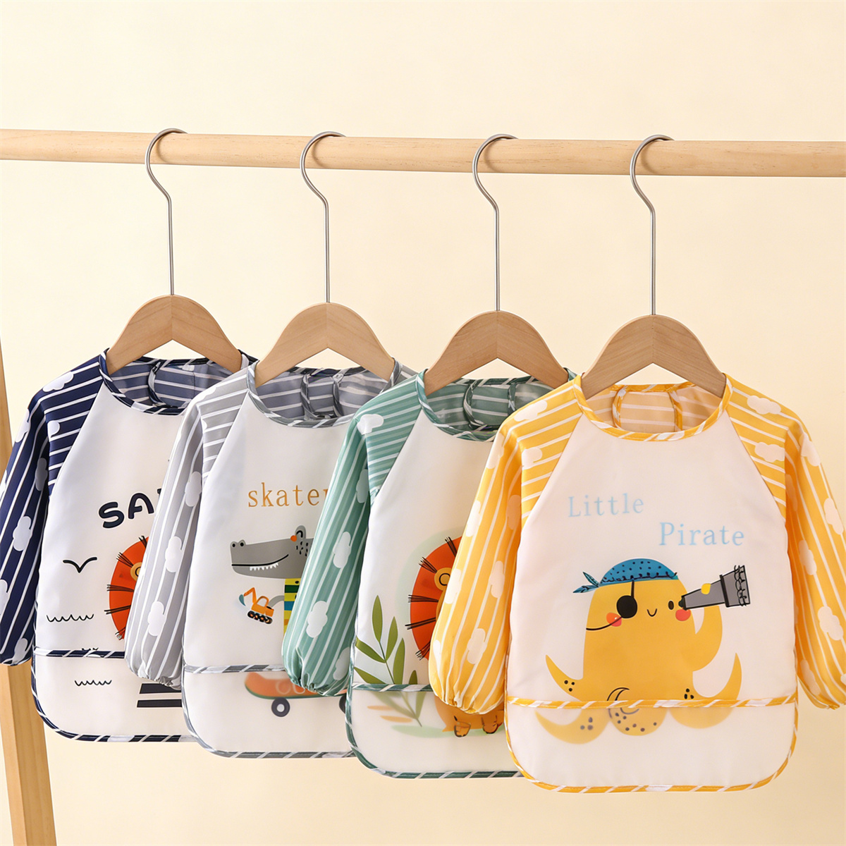 Baby Clothing 1 Year Old - 2pcs Waterproof Full Sleeve Baby Bibs
