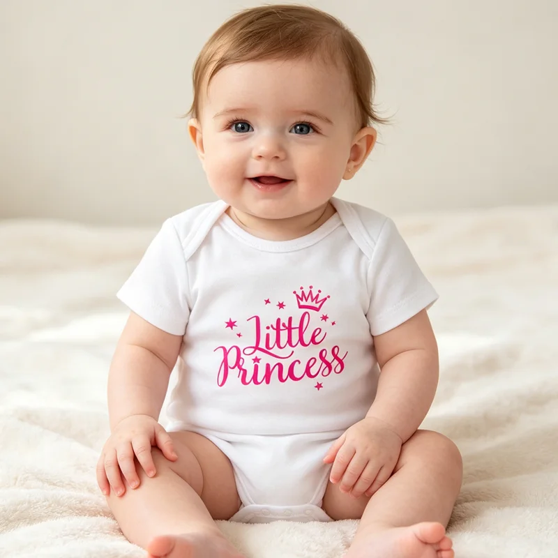 Baby Clothing Online - Little Princess Print Baby Girl Bodysuit