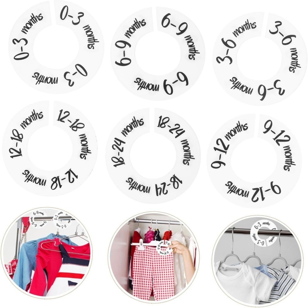 Baby Clothing Hangers - 68/9Pcs Organizing Hangers Baby Clothing Size