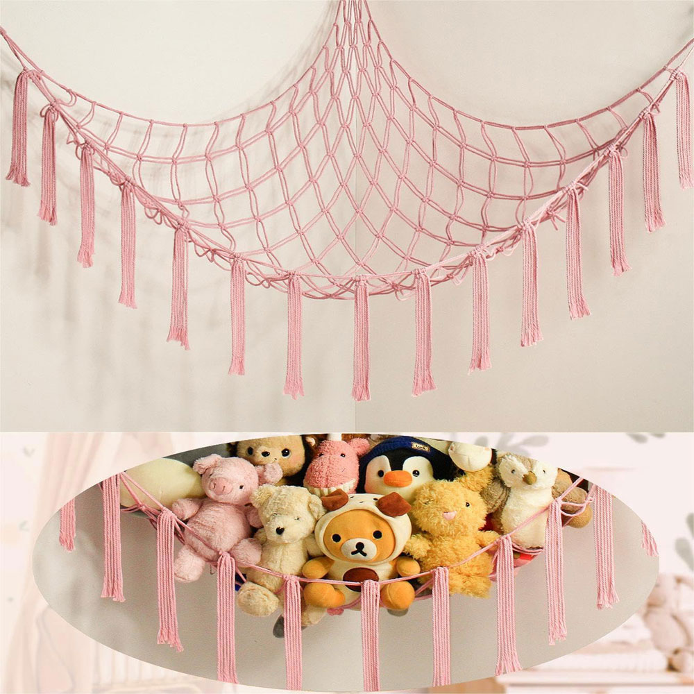 Baby Clothing Organizer - Cotton Toy Hammocks Wall Corner Hanging