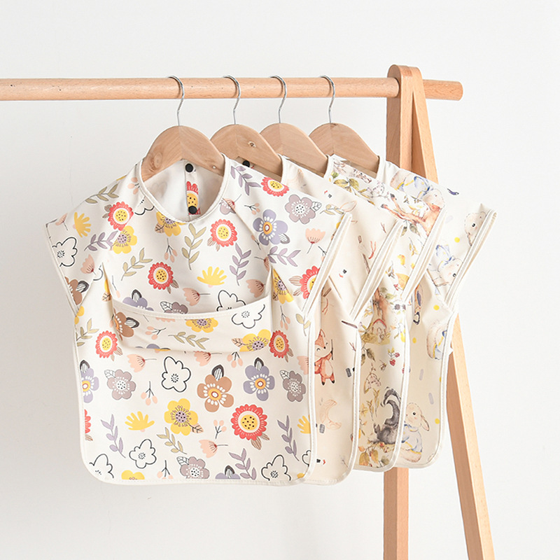 Baby Clothing 1 Year Old - Newborn Baby Bibs Blouse Waterproof No-sleeved
