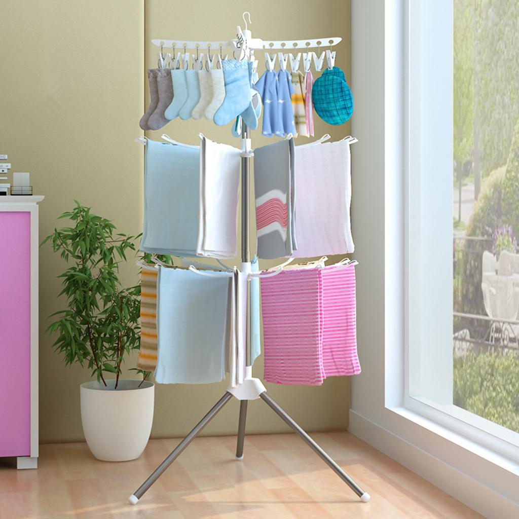 3 Tiers Foldable Drying Rack S - مراجعة Baby Clothing Hangers وسعره