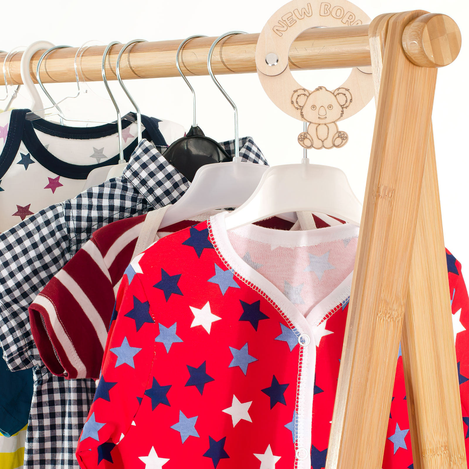 8Pcs Wooden Baby Clothing Divi - مراجعة Baby Clothing Organizer وسعره