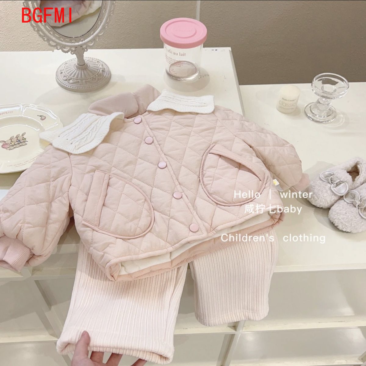 Girls Pink Velvet Inner Cotton - مراجعة Baby Clothing Quilt وسعره