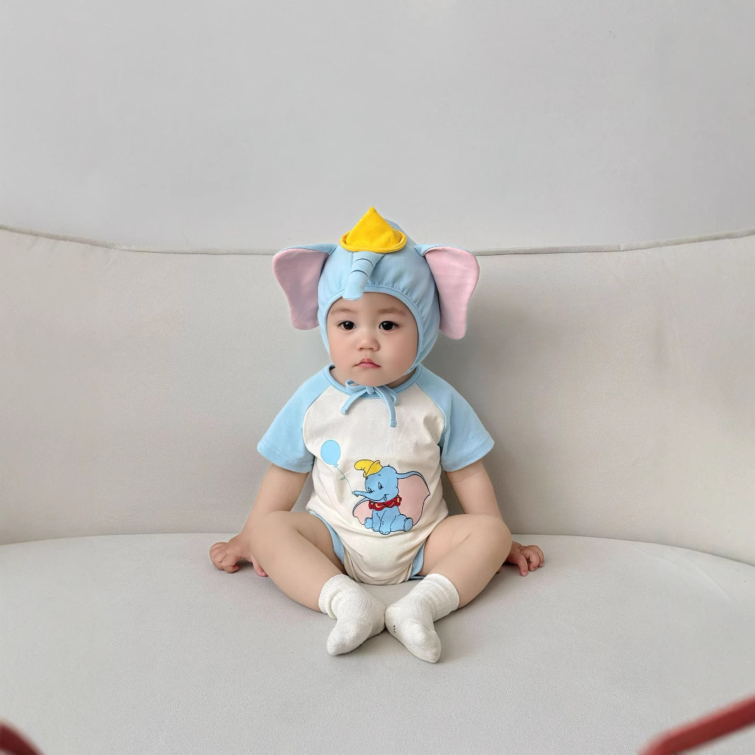 3D Elephant Print Baby Onesie  - مراجعة Baby Clothing Elephant وسعره