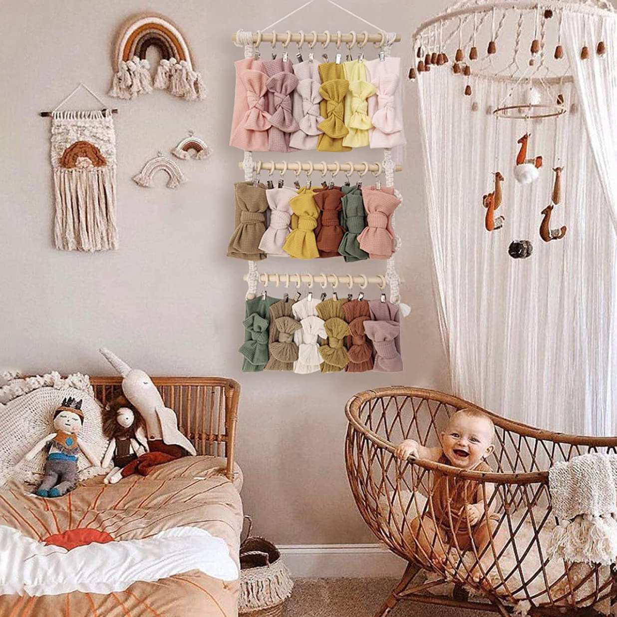Macrame Wall Hanging Boho Head - مراجعة Baby Clothing Hangers وسعره