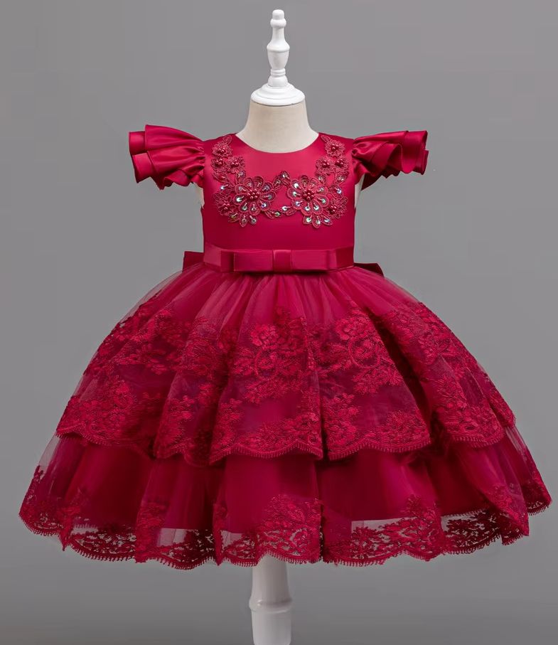 Girl Party Dress Embroidery Ch - مراجعة Baby Clothing Embroidery وسعره