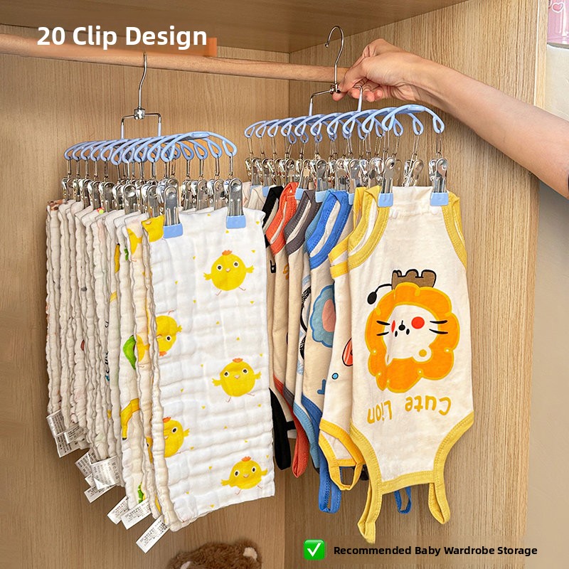 Baby Clothes Hanger Multi-clip - مراجعة Baby Clothing Hangers وسعره