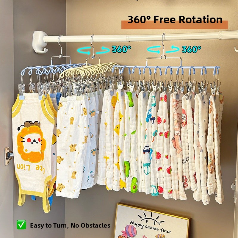 Baby Clothes Hanger Multi-clip - مراجعة Baby Clothing Hangers وسعره