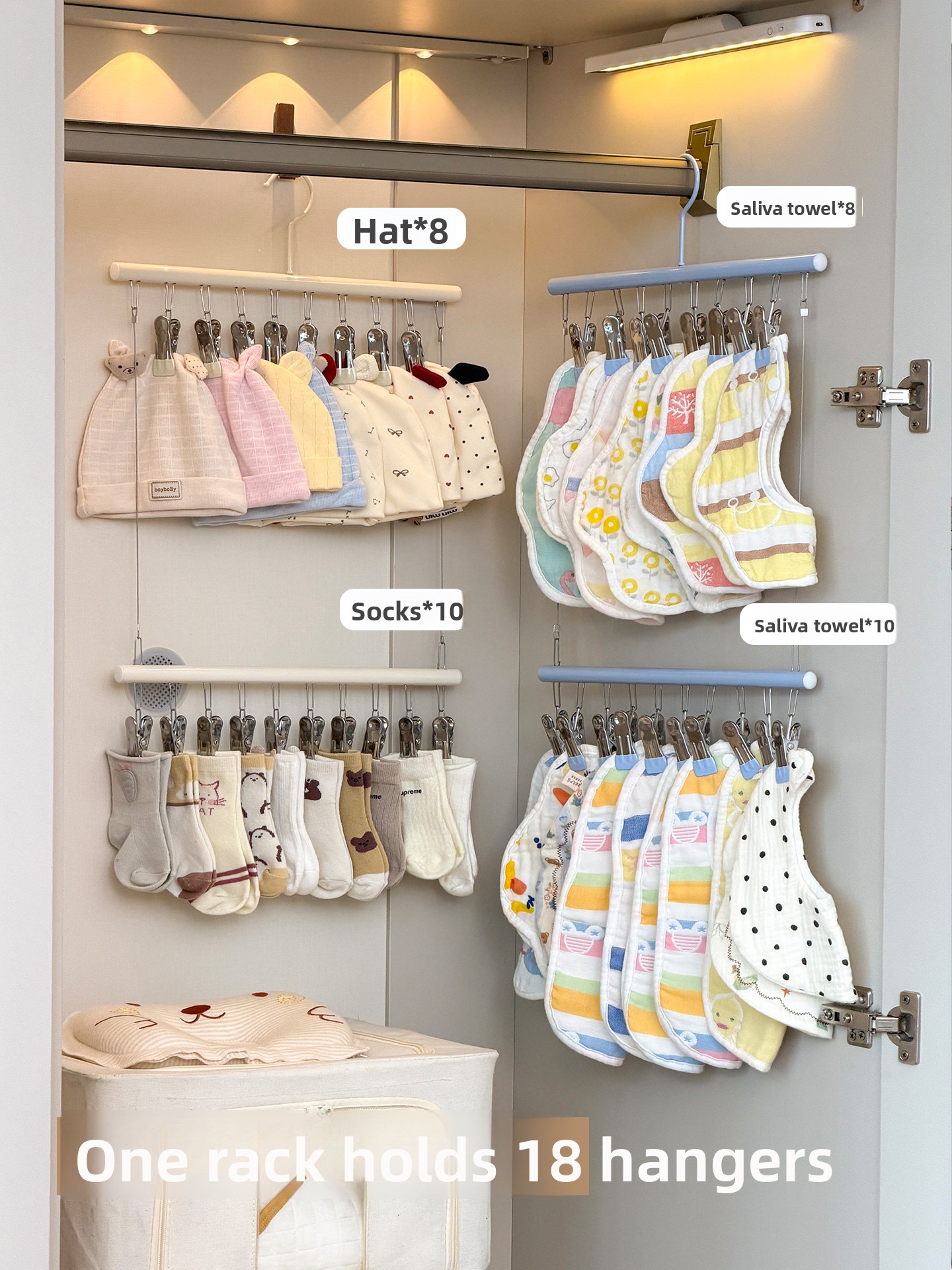 Baby Pants Hanger with Multipl - مراجعة Baby Clothing Organizer وسعره