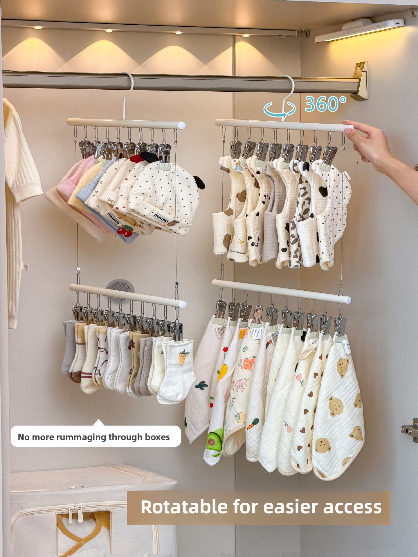 Baby Pants Hanger with Multipl - مراجعة Baby Clothing Organizer وسعره