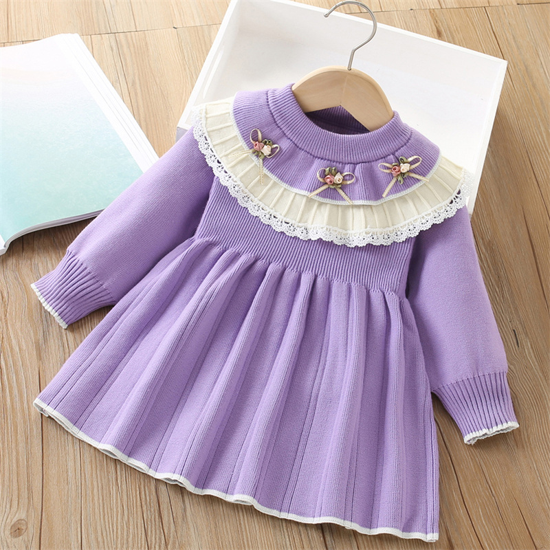 Baby Girls' Knitted Dress Chil - مراجعة Baby Clothing Jumper وسعره