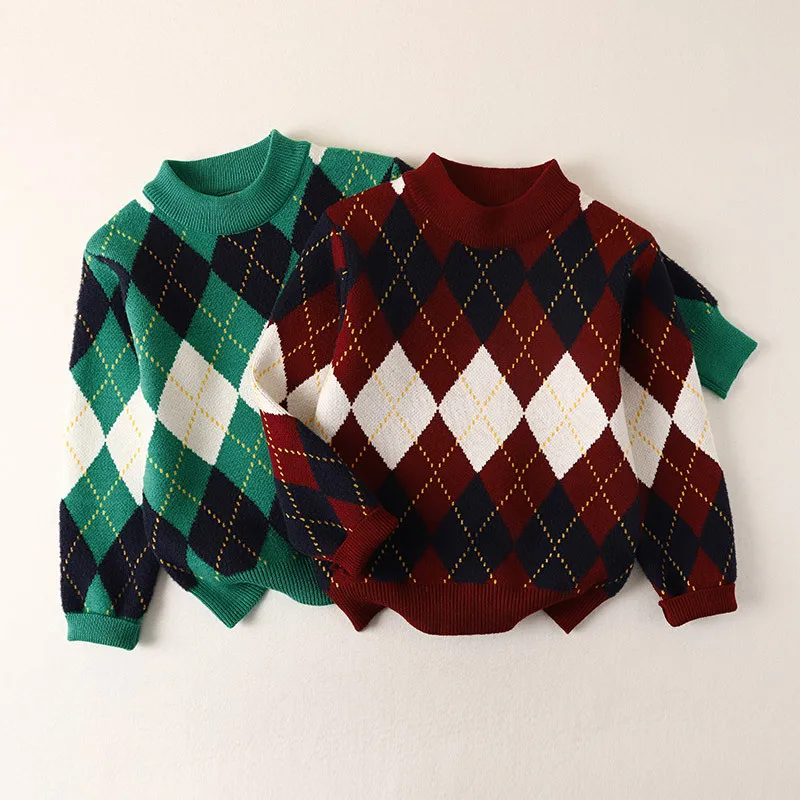 2025 Autumn Winter Kids Plaid  - مراجعة Baby Clothing Jumper وسعره