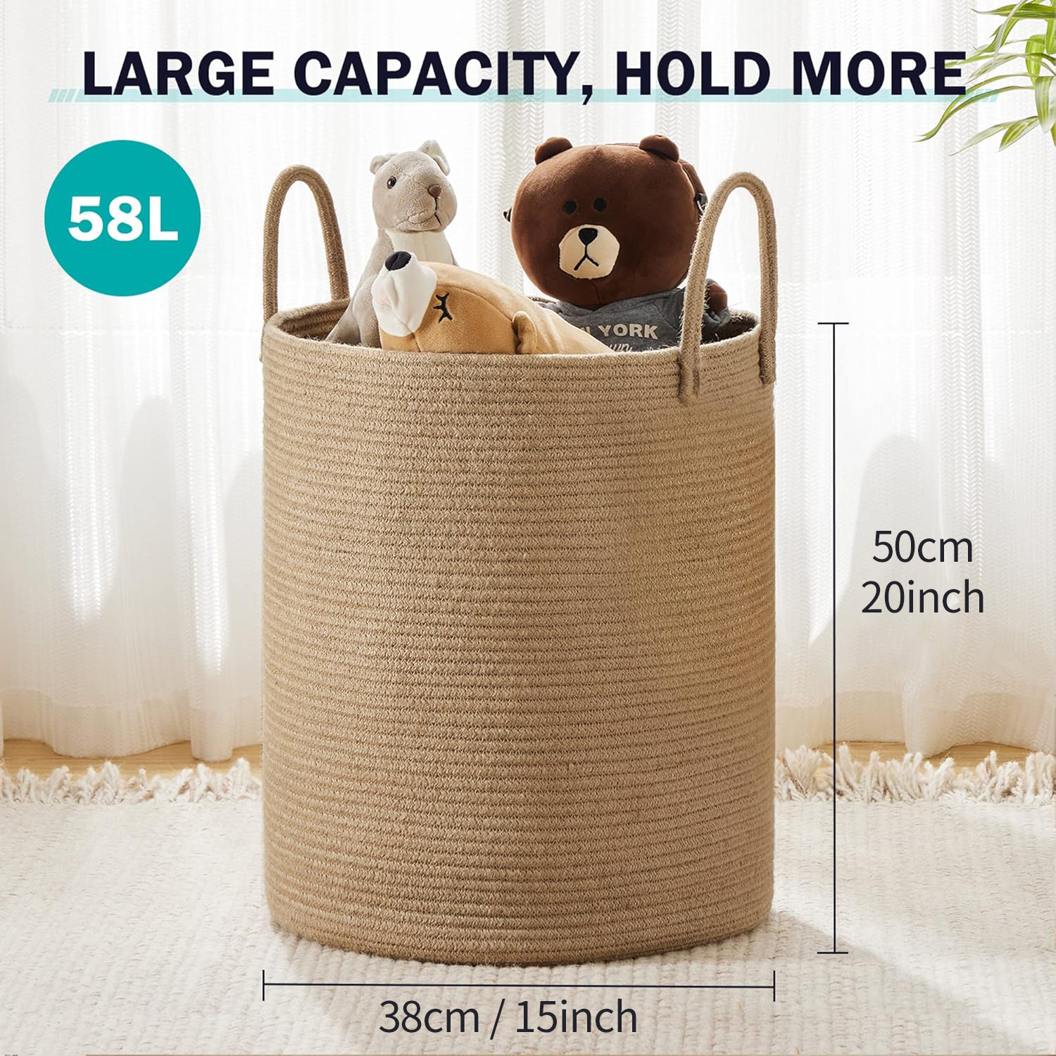 Large Storage Basket Tall Wove - مراجعة Baby Clothing Hamper وسعره