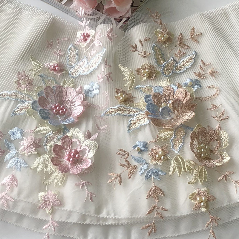 1Pcs Lace Patch Mesh Net Embro - مراجعة Baby Clothing Embroidery وسعره