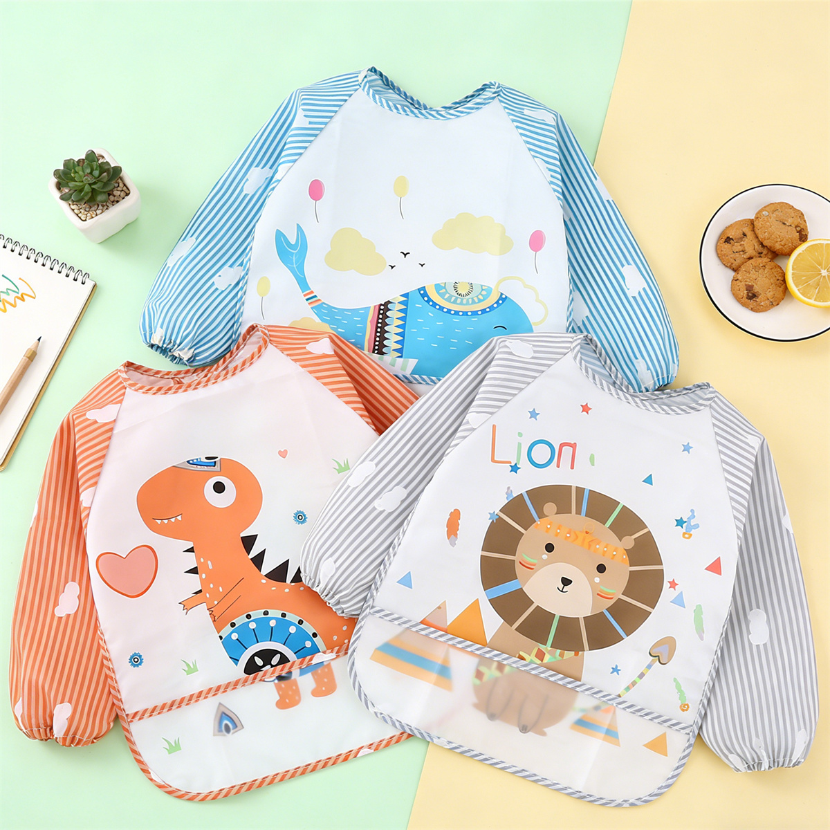 2pcs Waterproof Full Sleeve Ba - مراجعة Baby Clothing 1 Year Old وسعره