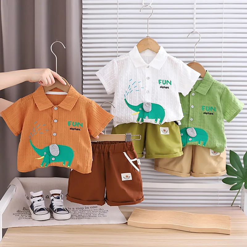 2026 Summer Baby Boys' 2Pcs Ou - مراجعة Baby Clothing Elephant وسعره