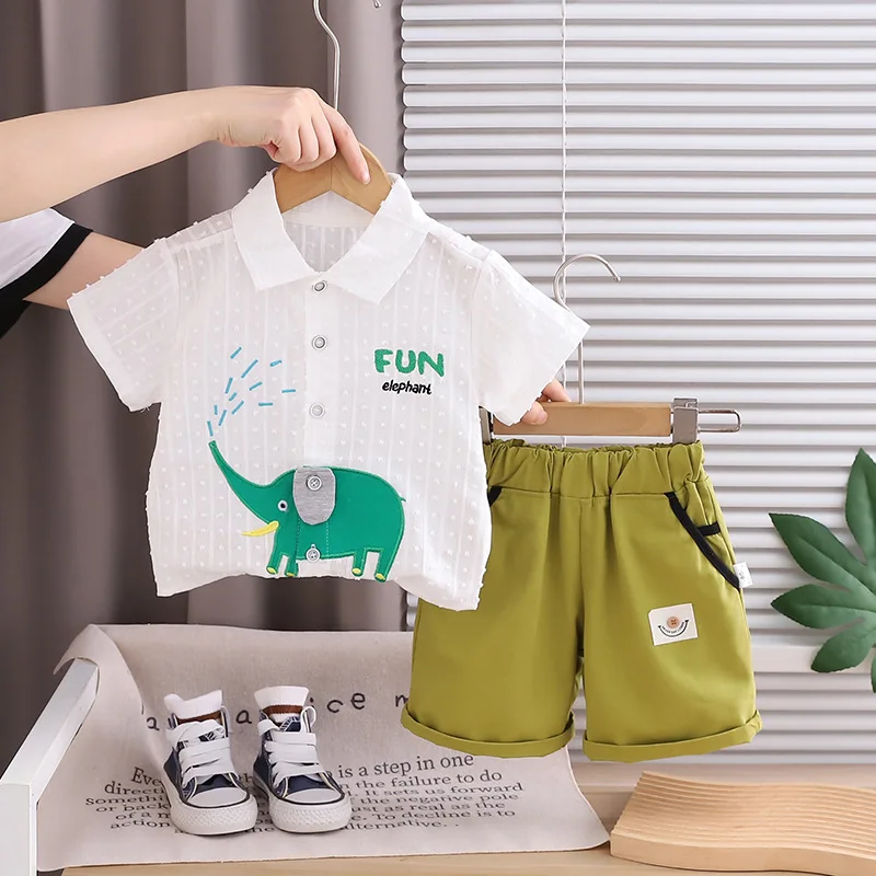 2026 Summer Baby Boys' 2Pcs Ou - مراجعة Baby Clothing Elephant وسعره