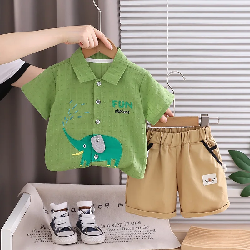 2026 Summer Baby Boys' 2Pcs Ou - مراجعة Baby Clothing Elephant وسعره