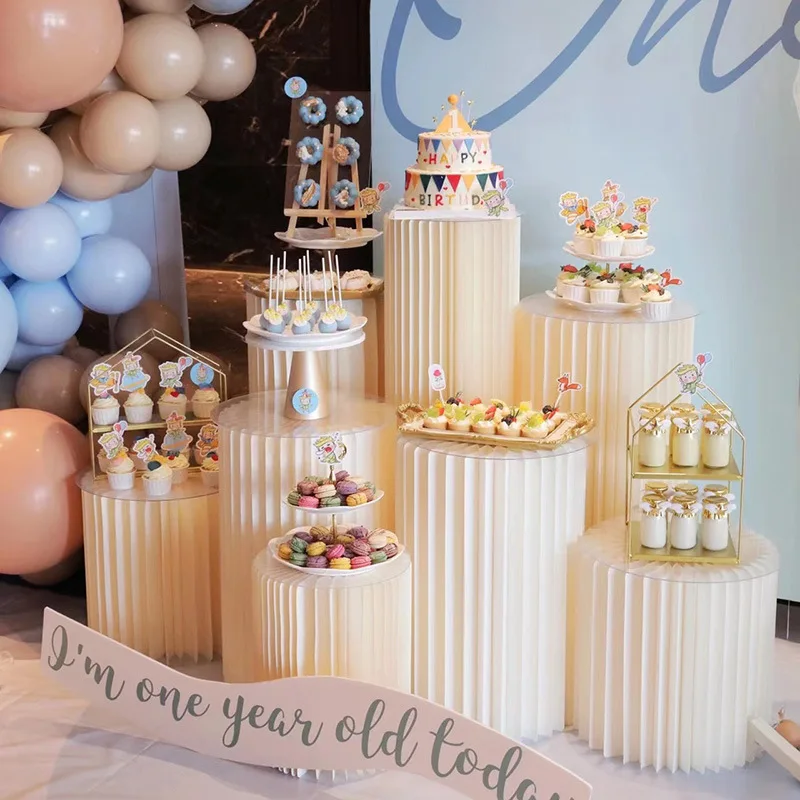 Folding Paper Cake Stand Weddi - مراجعة Baby Clothing Rack For Baby Shower وسعره