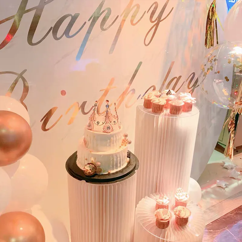 Folding Paper Cake Stand Weddi - مراجعة Baby Clothing Rack For Baby Shower وسعره