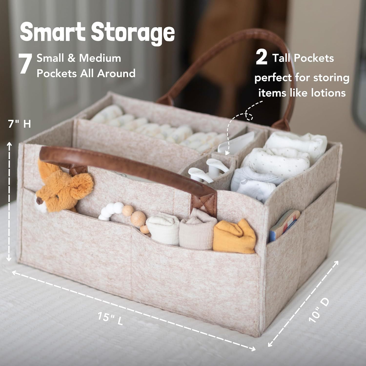 Baby Felt Storage Nursery Orga - مراجعة Baby Clothing Hamper وسعره