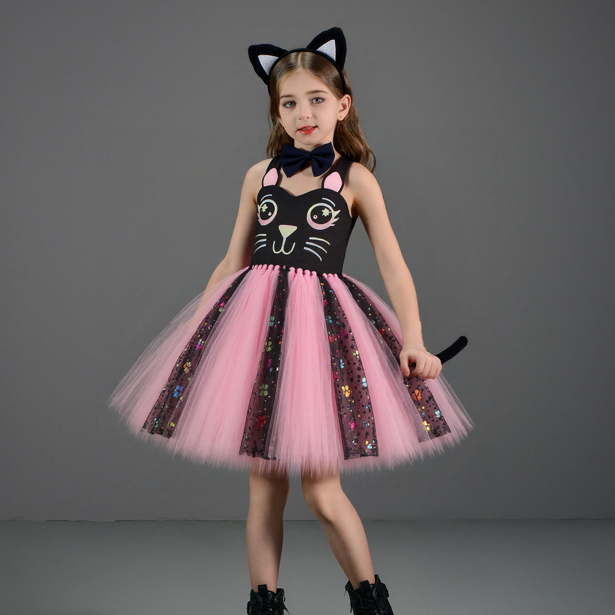 Pink Black Cat Tutu Dress for  - مراجعة Baby Z Clothing وسعره