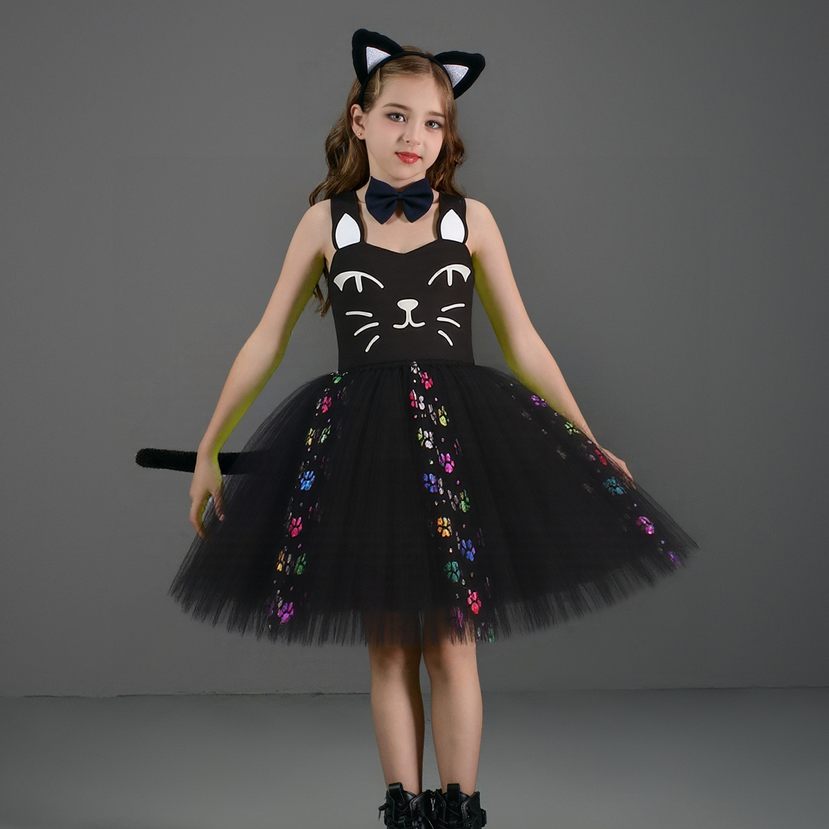 Pink Black Cat Tutu Dress for  - مراجعة Baby Z Clothing وسعره
