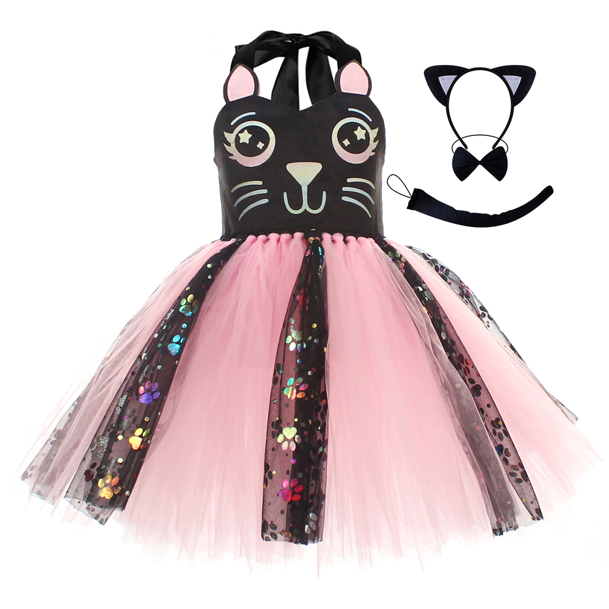 Pink Black Cat Tutu Dress for  - مراجعة Baby Z Clothing وسعره