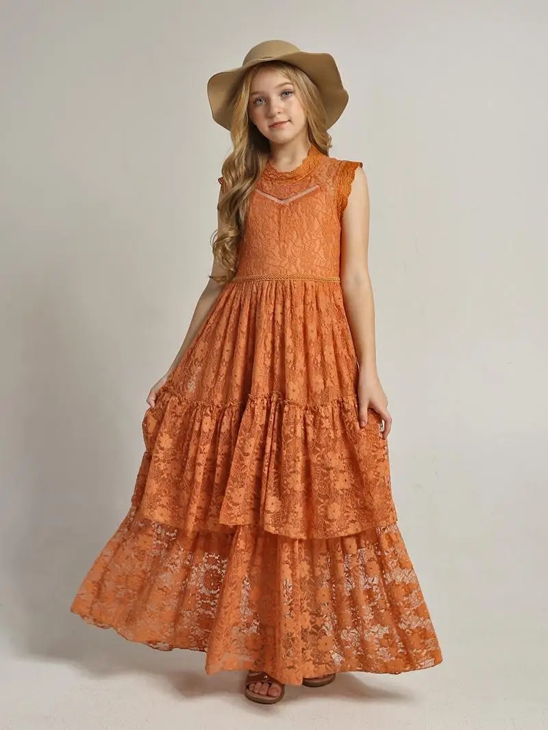 Girls Flower Dress Lace Cotton - مراجعة Baby Z Clothing وسعره