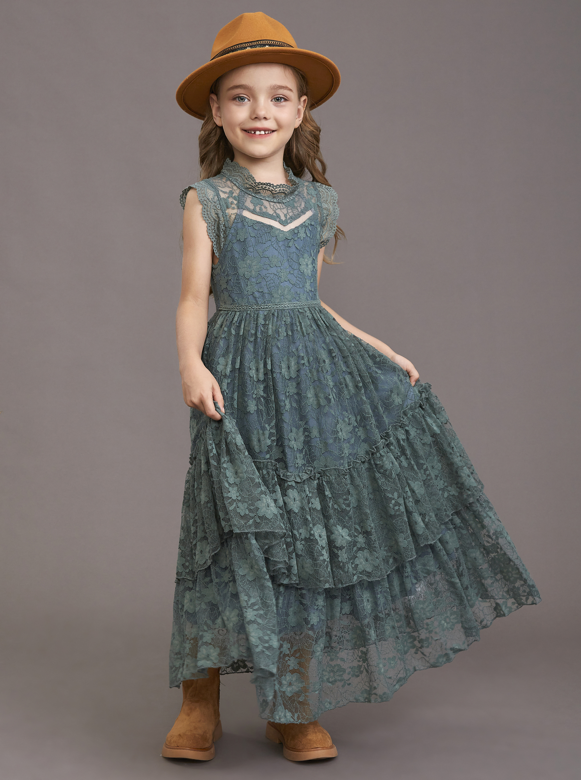 Girls Flower Dress Lace Cotton - مراجعة Baby Z Clothing وسعره