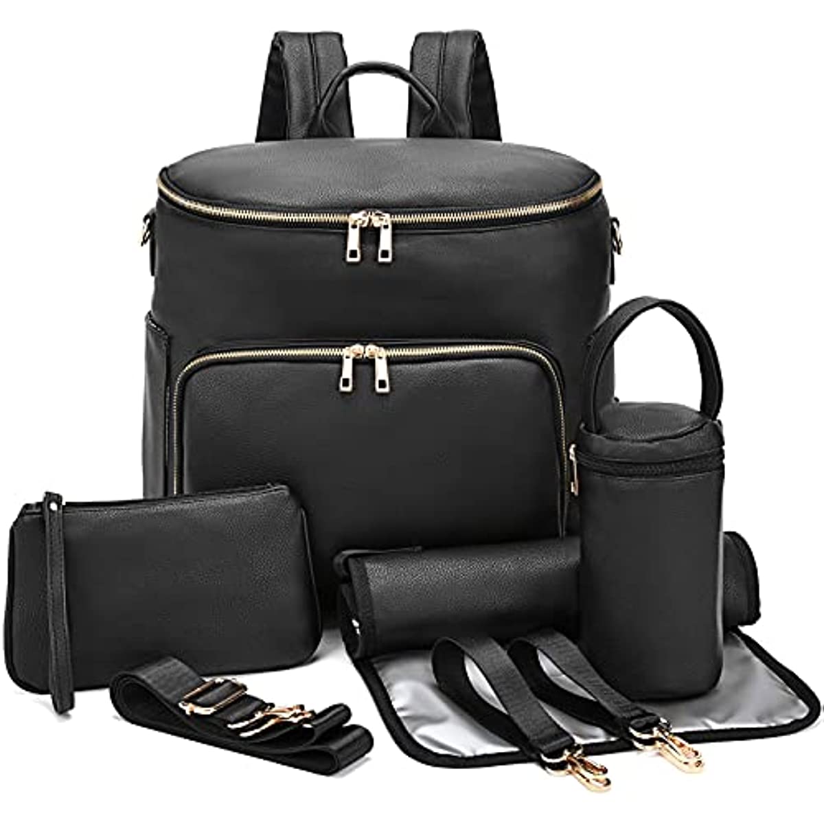 Diaper Bag Backpack Leather Ba - مراجعة Baby Clothing Bag وسعره