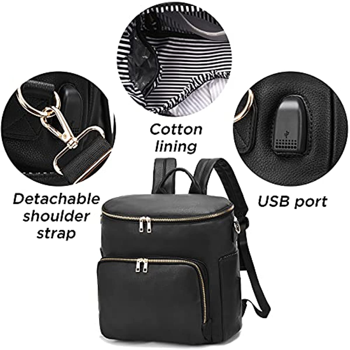 Diaper Bag Backpack Leather Ba - مراجعة Baby Clothing Bag وسعره