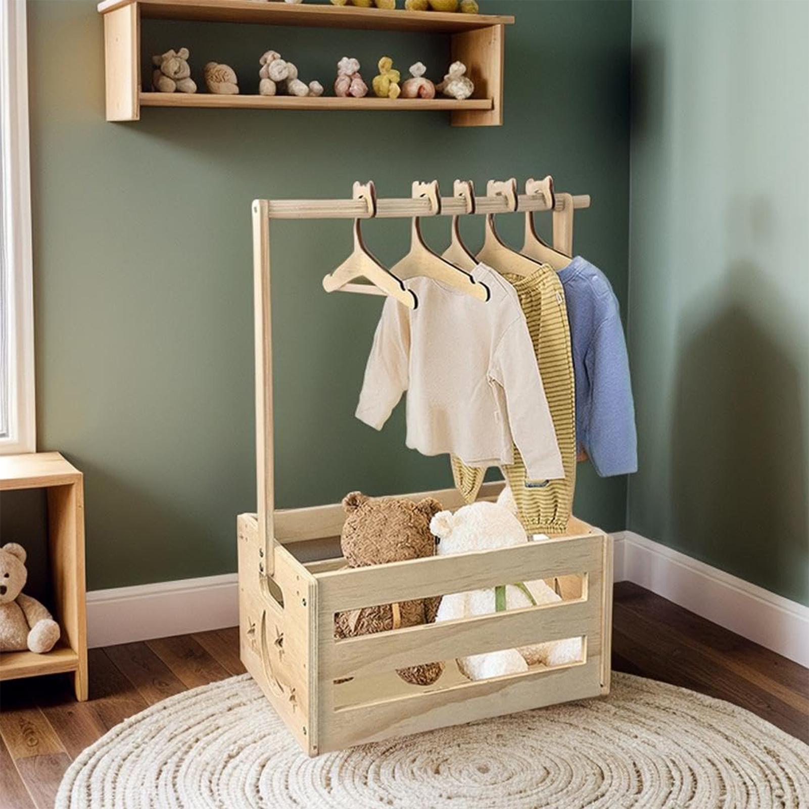 Baby Clothes Storage Box With  - مراجعة Baby Clothing Rack For Baby Shower وسعره