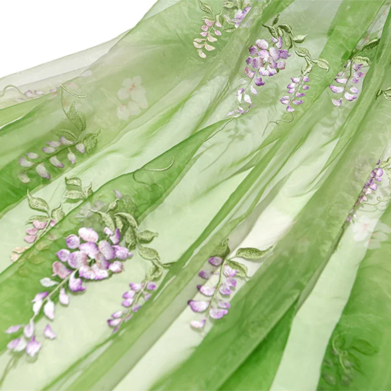 Wisteria Embroidery Fabric DIY - مراجعة Baby Clothing Embroidery وسعره