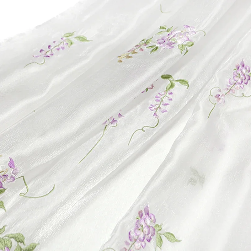 Wisteria Embroidery Fabric DIY - مراجعة Baby Clothing Embroidery وسعره