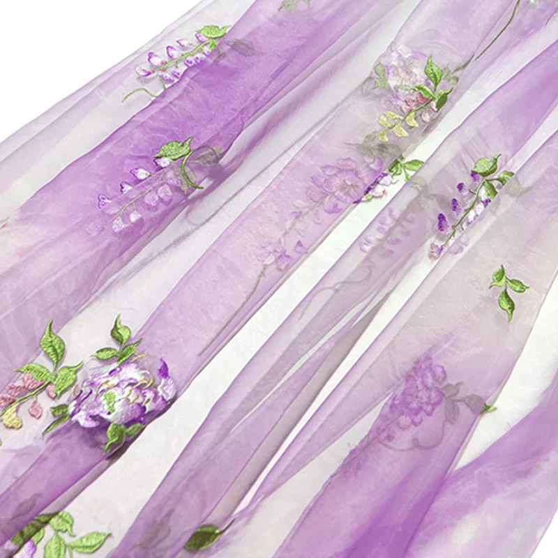 Wisteria Embroidery Fabric DIY - مراجعة Baby Clothing Embroidery وسعره