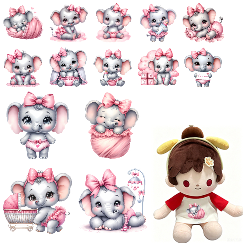 Cute Elephant Baby Heat transf - مراجعة Baby Clothing Elephant وسعره