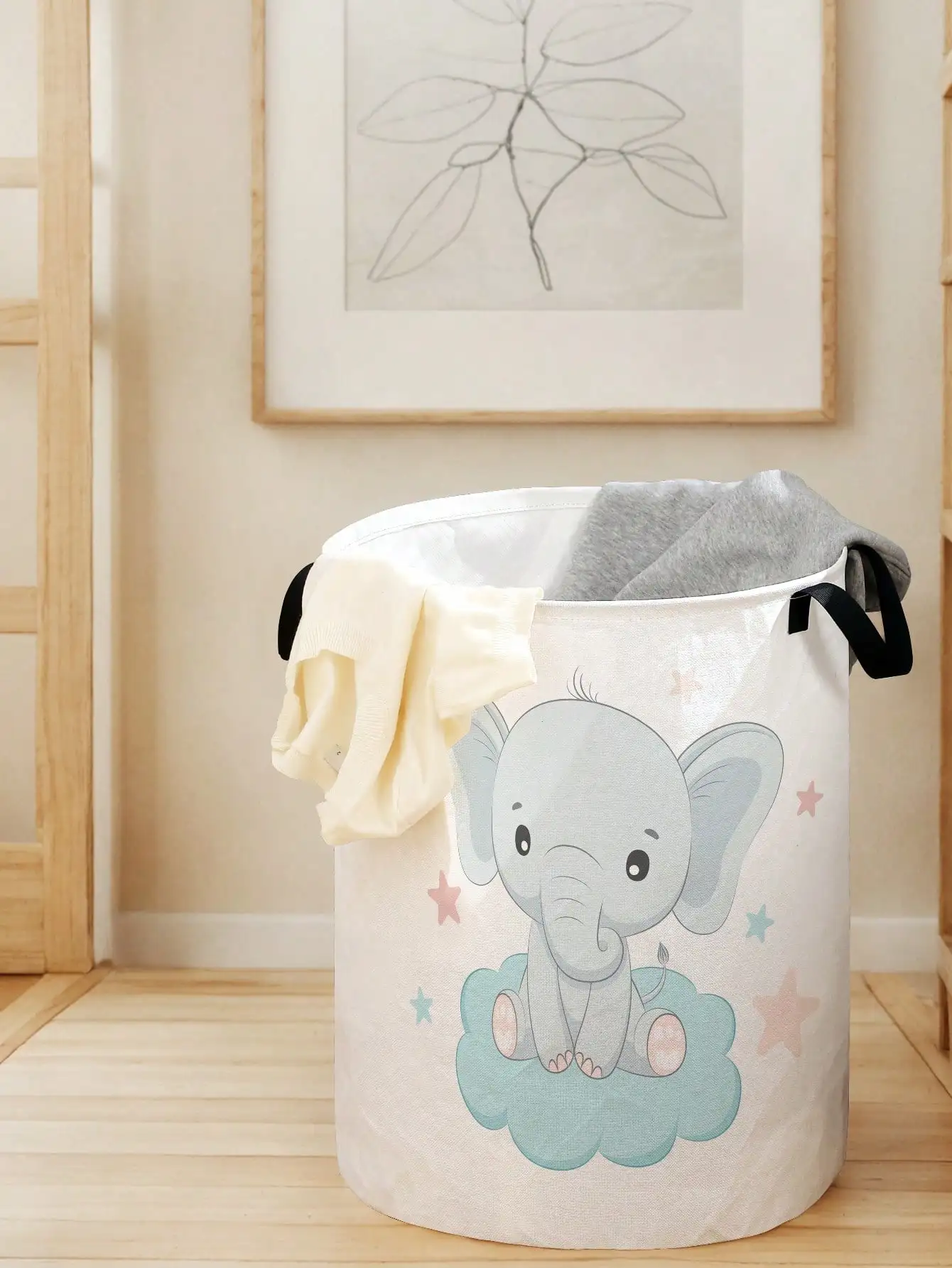 1pc Cute Elephant Pattern Fold - مراجعة Baby Clothing Organizer وسعره