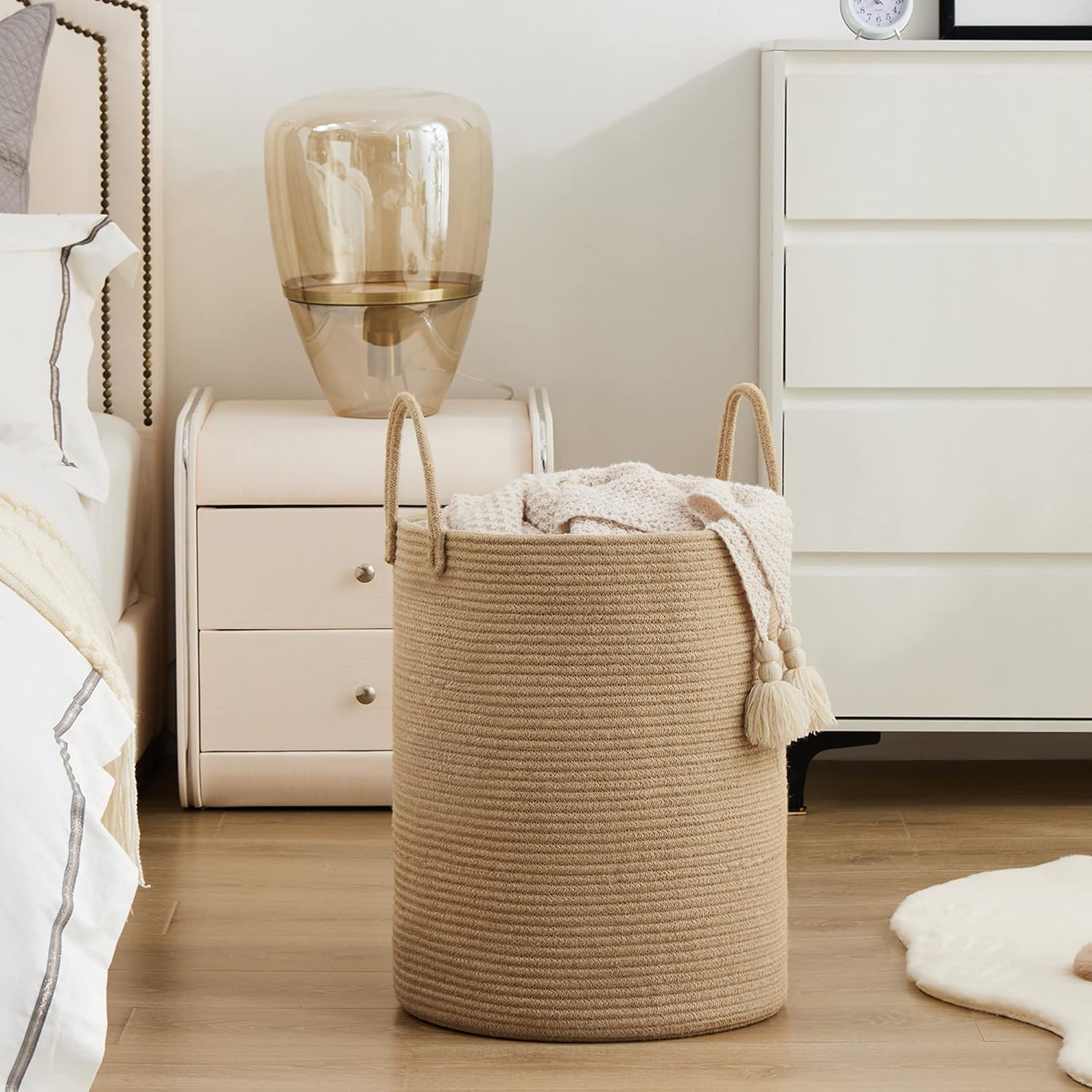 Large Storage Basket Tall Wove - مراجعة Baby Clothing Hamper وسعره