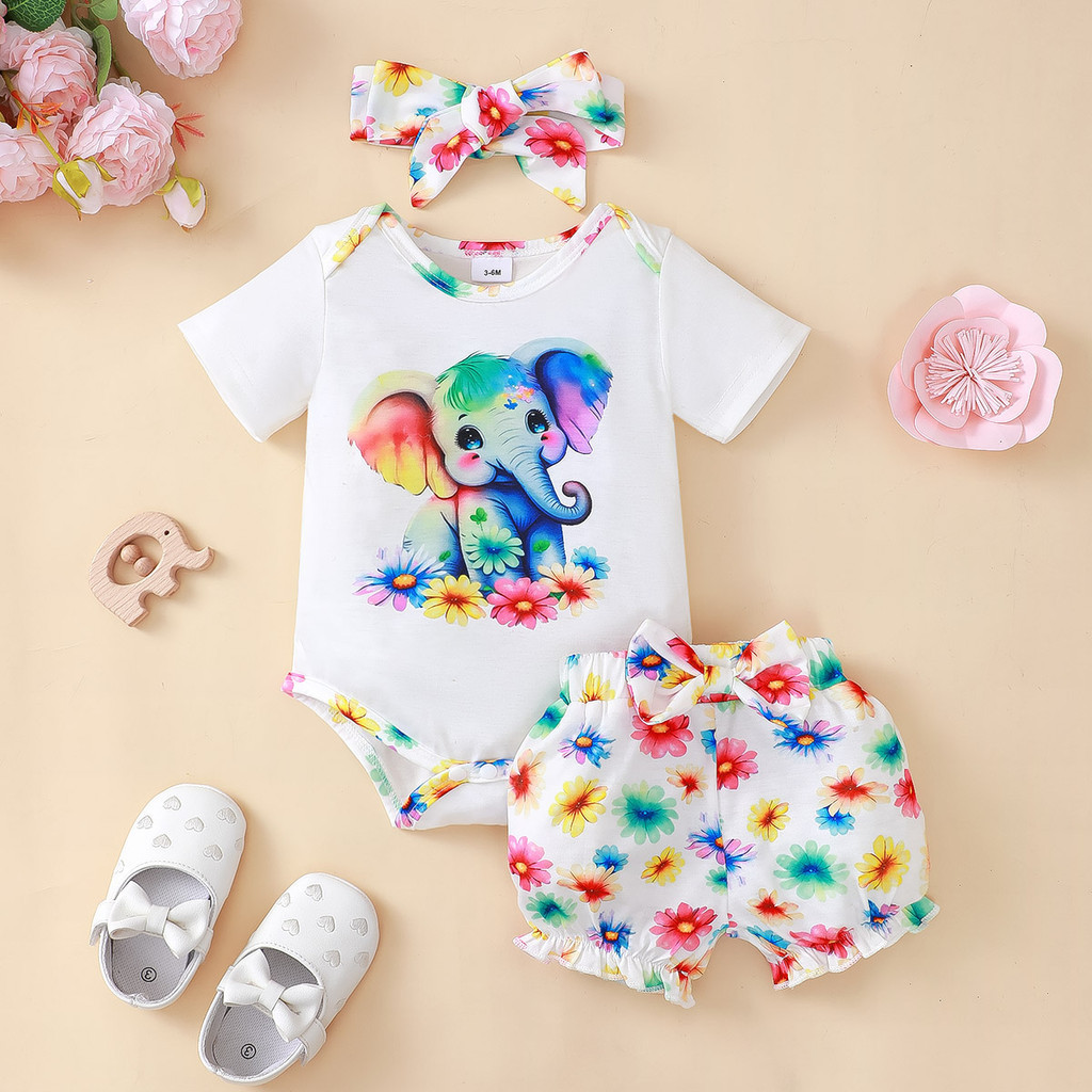 3PCS Newborn Baby Girl Clothin - مراجعة Baby Clothing Elephant وسعره
